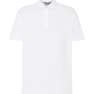 Polo Hombre Manga Corta Algodón Piqué Liso - Blanco 0101_01