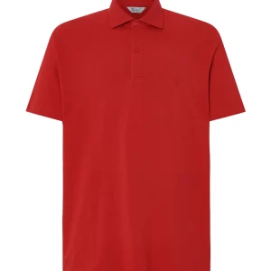 Polo Hombre Manga Corta Algodón Piqué Liso - Rojo 0107_90