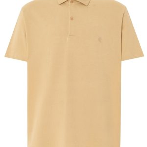 Polo Hombre Manga Corta Algodón Piqué Liso - Beige 0109_10