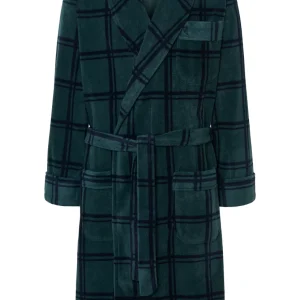 Bata Hombre Invierno Premium Forro Polar Estampado - Verde 0609_46