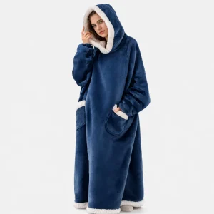 Poncho polaire femme long