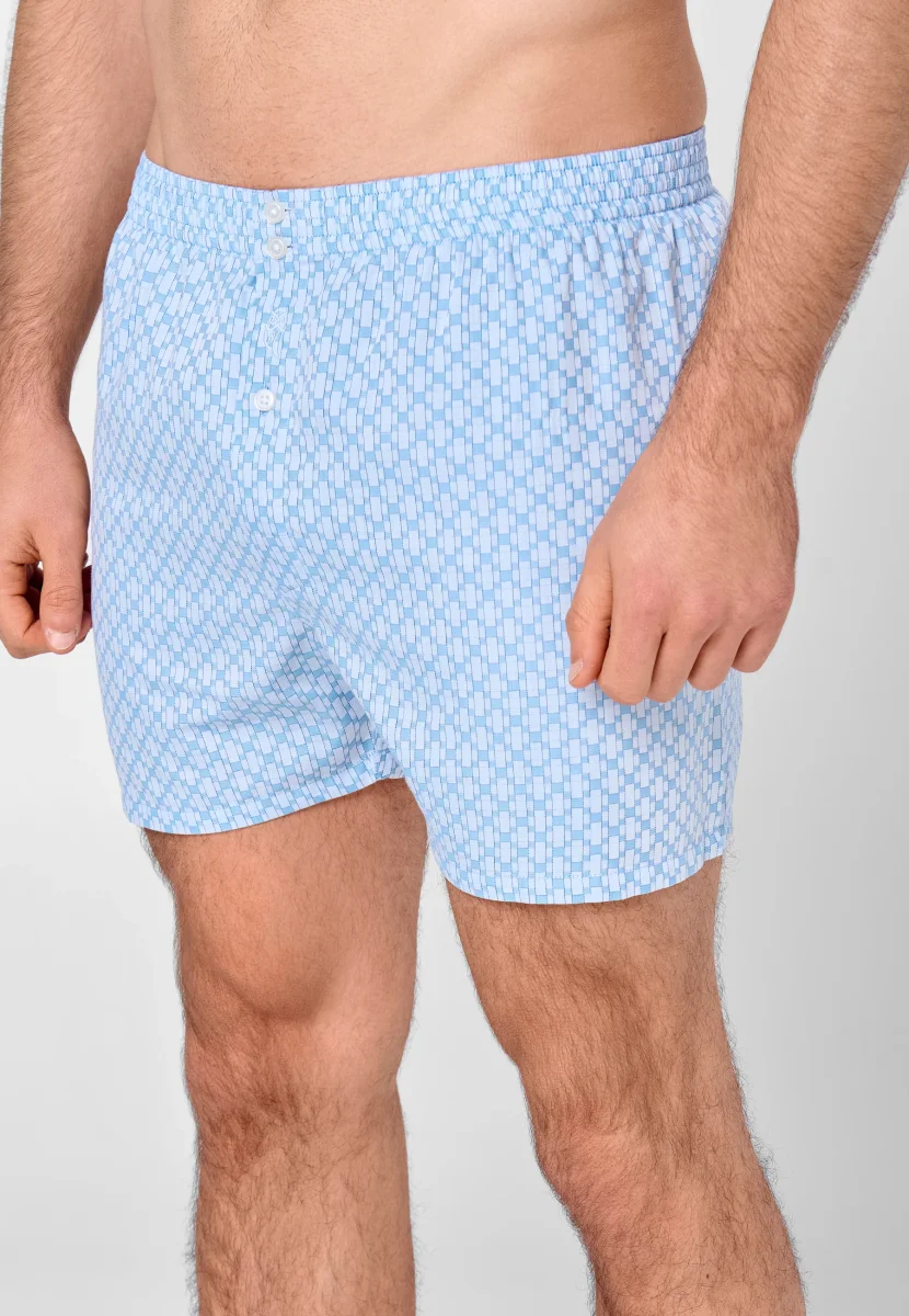 Calzoncillo Bóxer Hombre Premium Tela Estampado - Azul 6107_30 – Image 3