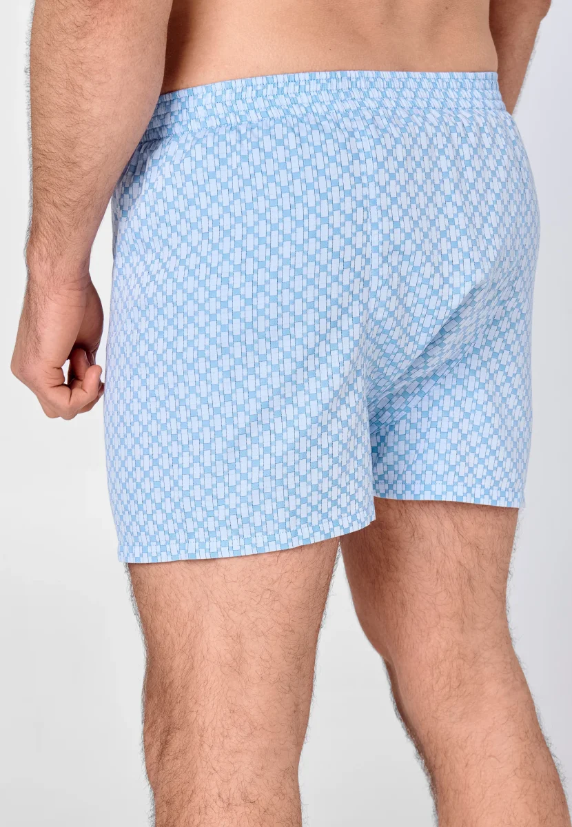 Calzoncillo Bóxer Hombre Premium Tela Estampado - Azul 6107_30 – Image 4