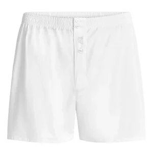 Calzoncillo Bóxer Hombre Algodón Tela Liso - Blanco 6300_11