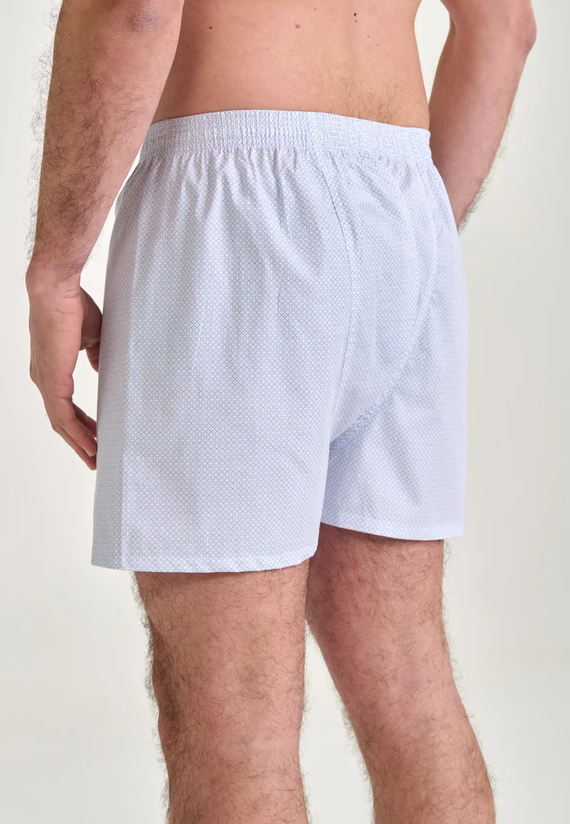 Calzoncillo Bóxer Hombre Algodón Tela Estampado - Celeste 6319_30 – Image 4