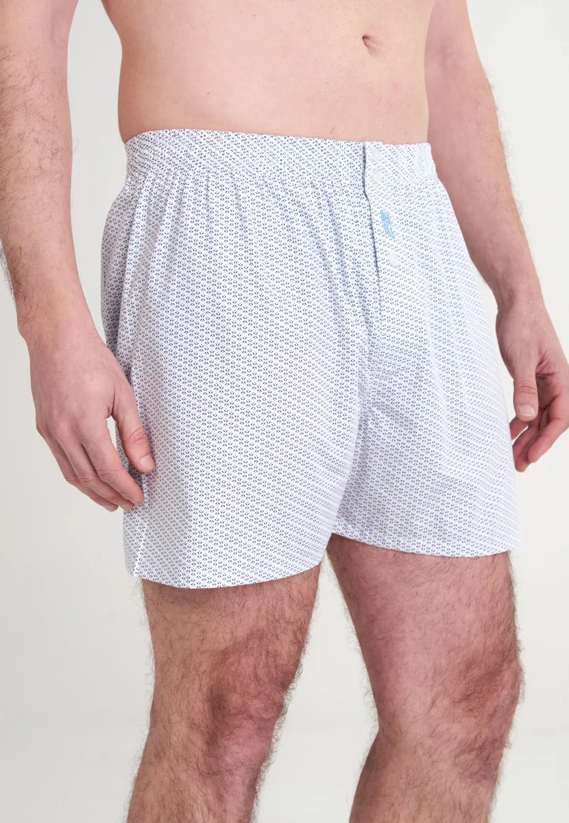 Calzoncillo Bóxer Hombre Algodón Tela Estampado - Celeste 6320_30 – Image 3