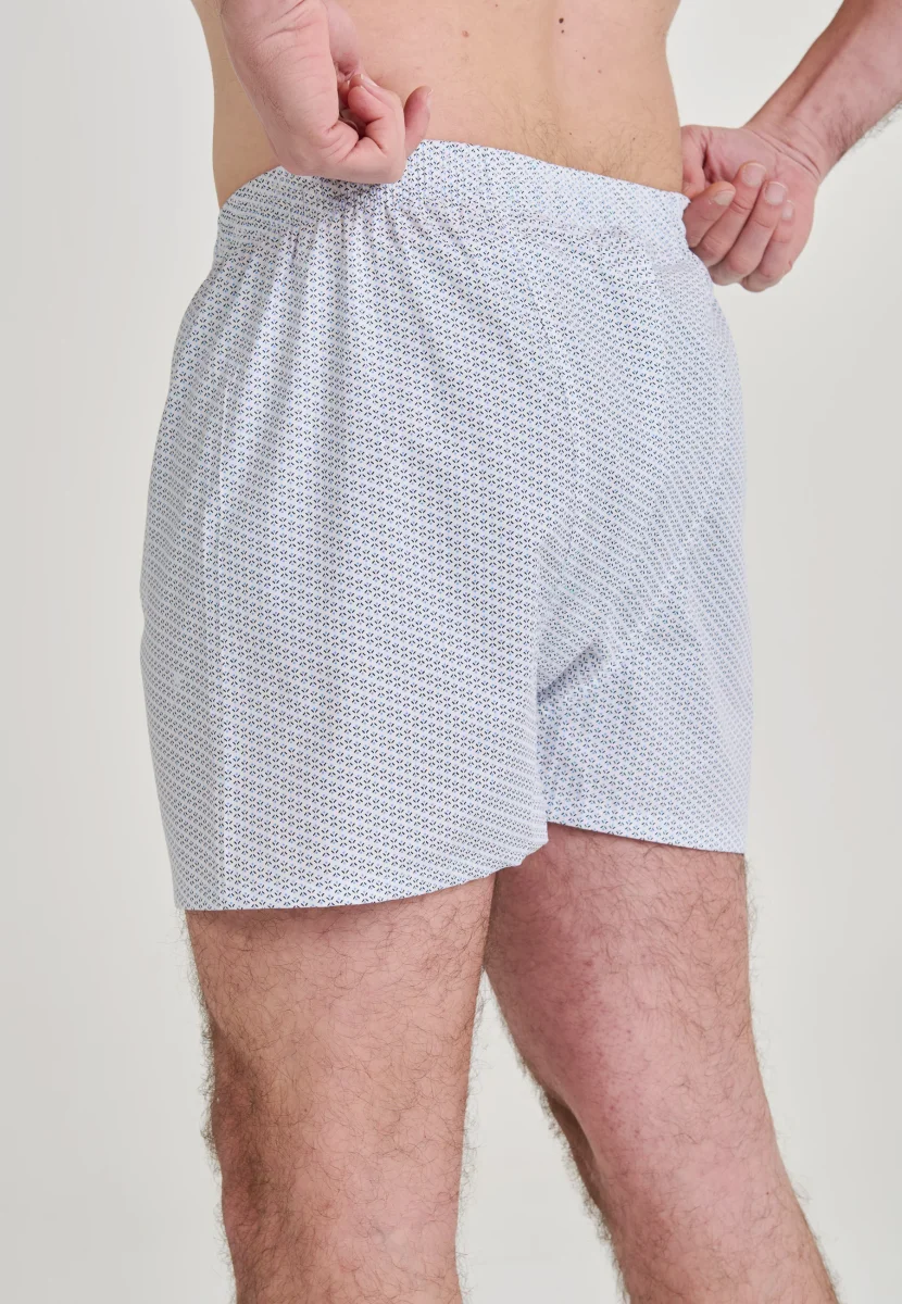 Calzoncillo Bóxer Hombre Algodón Tela Estampado - Celeste 6320_30 – Image 4