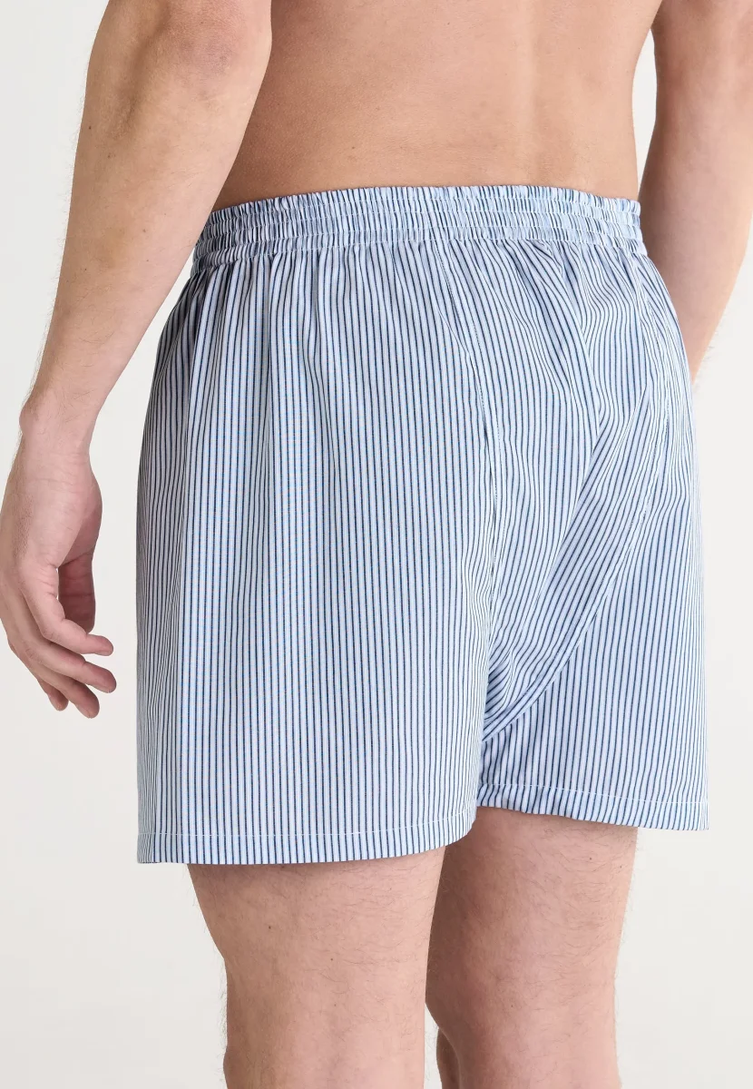 Calzoncillo Bóxer Hombre Algodón Tela Rayas - Celeste 6322_30 – Image 4