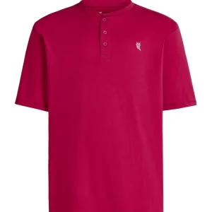 Camiseta Pijama Hombre Manga Corta Tapeta Algodón Lisa - Rojo 7634_89