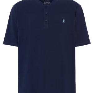 Camiseta Pijama Hombre Manga Corta Tapeta Algodón Lisa - Marino 7635_39