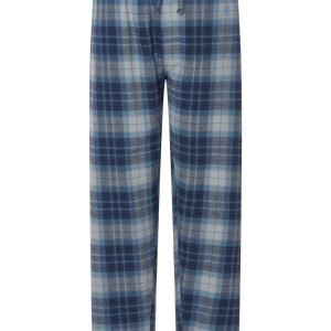 Pantalón Pijama Hombre Invierno Premium Algodón Franela Cuadros - Azul 8893_32