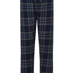 Pantalón Pijama Hombre Invierno Premium Algodón Franela Cuadros - Azul 8895_39