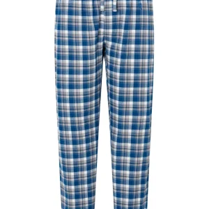 Pantalón Pijama Hombre Invierno Premium Algodón Franela Cuadros - Azul 8898_36