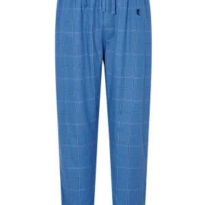 Pantalón Pijama Hombre Largo Algodón Popelín Cuadros - Azul 8918_38