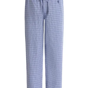Pantalón Pijama Hombre Largo Algodón Popelín Cuadros - Azul 8942_37