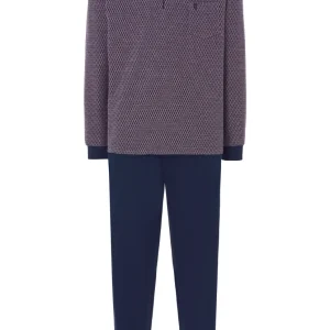 Pijama Hombre Invierno Premium Tapeta Algodón Punto - Rojo 55023_94