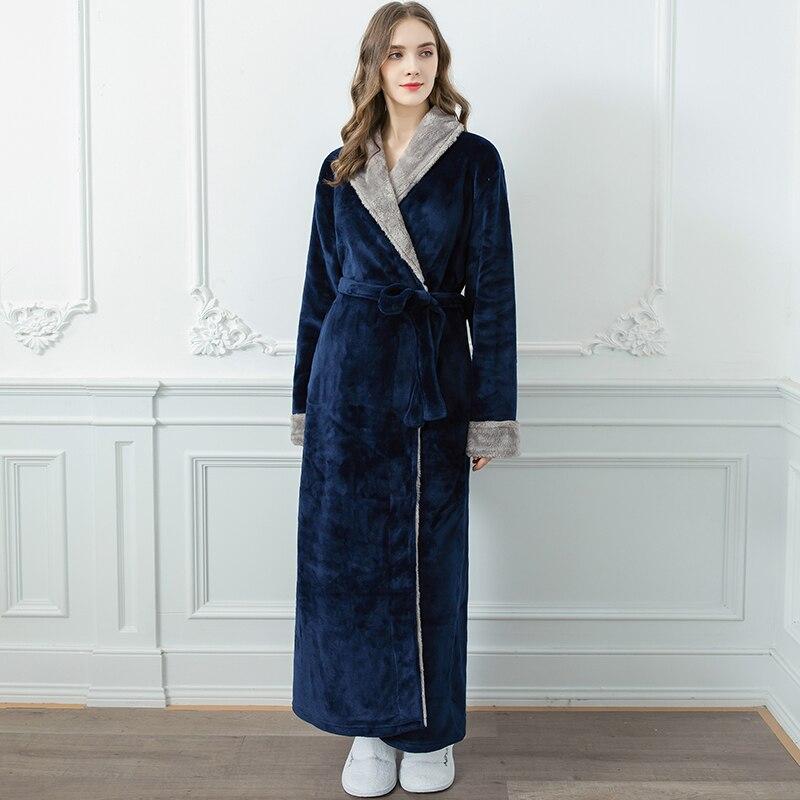 Robe de Chambre Femme Bleu – Image 4