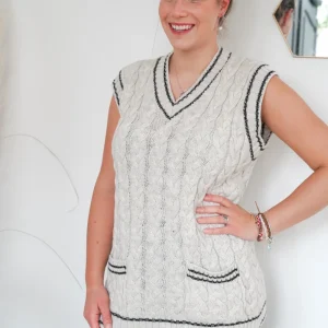 -70% Pull / robe débardeur beige