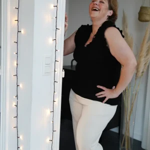 -70% Débardeur noir à volants