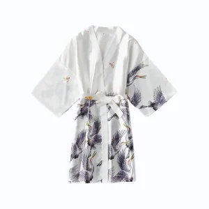 Peignoir Court Satin Femme