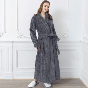 Robe de Chambre Femme Longue Polaire