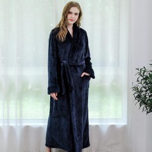 Robe de Chambre Femme Bleu Marine