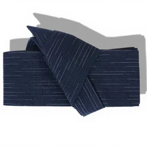 Ceinture Obi Yukata Bleu Marine Rayée - Kaku Obi 250cm