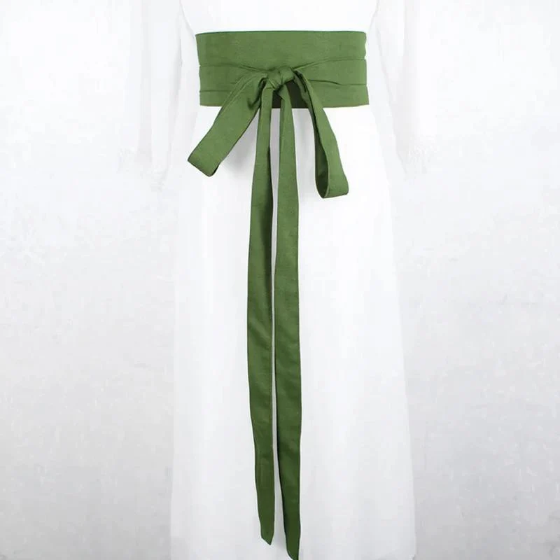 Ceinture Obi Verte Style Japonais Kimono Yukata Femme