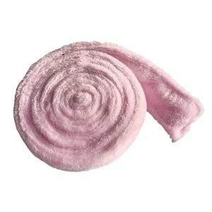 Ceinture Peignoir Polaire Rose Clair Douce Confort