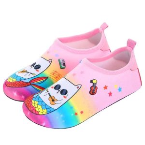 Chaussures Aquatiques Enfant Rose Chat Sirène Musicien