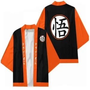 Kimono Dragon Ball Symbole Go Noir et Orange Unisexe
