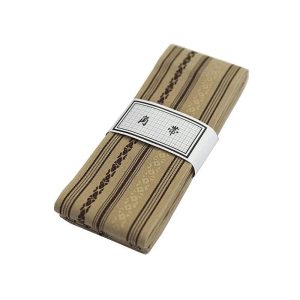 Ceinture Obi Japonaise en Coton Beige - Kimono Yukata