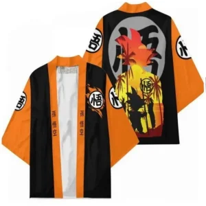 Kimono Dragon Ball Goku Orange et Noir Tropical