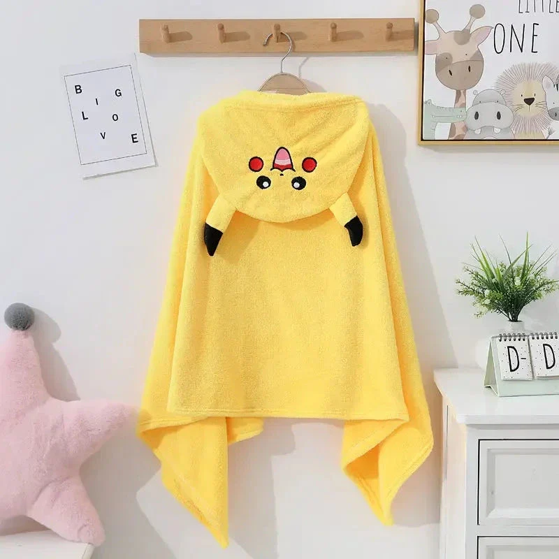 Cape Pikachu Jaune Polaire à Capuche Enfant – Image 5