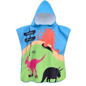 Cape de Bain Bleue Dinosaures Skate Park - Enfant