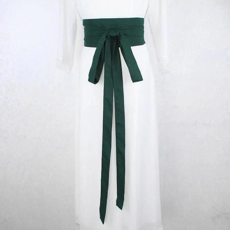 Ceinture Obi Japonaise Verte pour Kimono et Yukata – Image 2