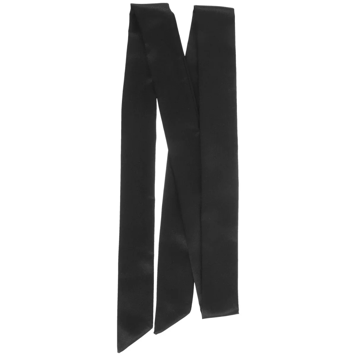 Ceinture Obi Noire Satin pour Robe Femme avec Nœud – Image 6