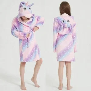 Peignoir Licorne Multicolore Enfant Fille Arc-en-Ciel