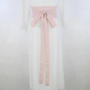 Ceinture Obi Rose Poudré Style Japonais Kimono Yukata