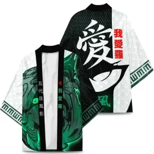Kimono Naruto Multicolore Motif Japonais Streetwear