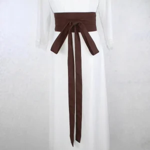 Ceinture Obi Large Marron pour Kimono et Yukata