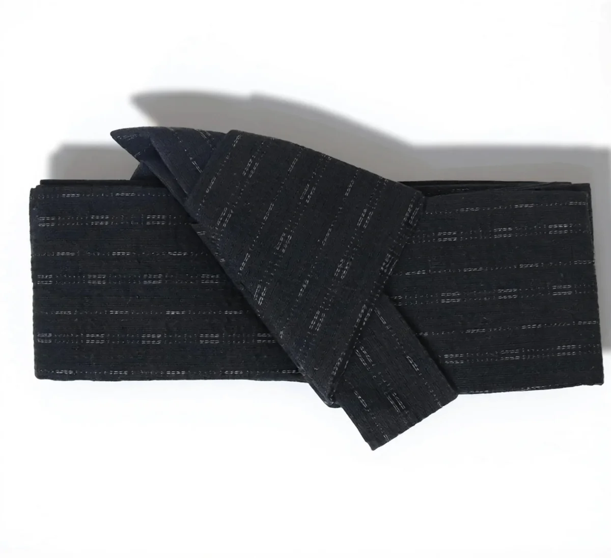 Ceinture Obi Kimono Japonais Noire en Coton 250cm