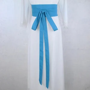 Ceinture Obi Japonaise Bleu Turquoise Style Kimono