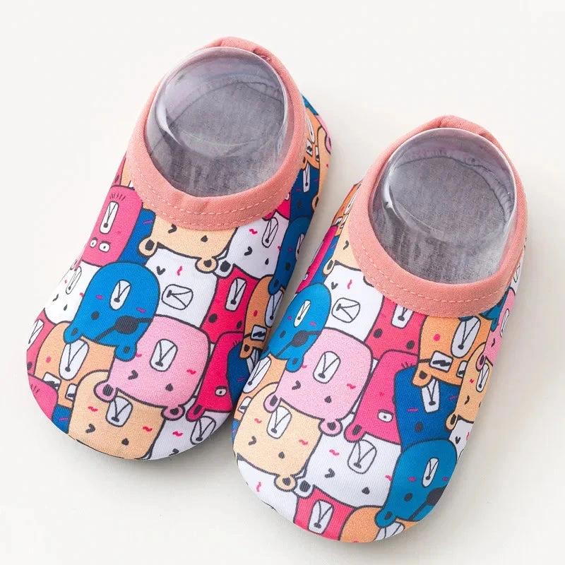 Chaussons Enfant Multicolores Motif Ourson Antidérapants – Image 2