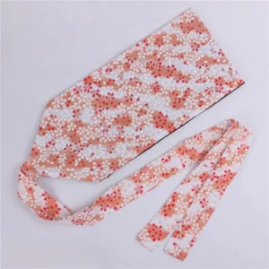 Bandeau Cheveux Floral Rose Corail Multifonction