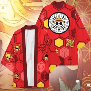 Kimono One Piece Rouge - Équipage Chapeau de Paille