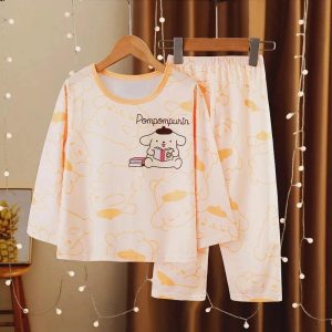 Pyjama Pompompurin Enfant Blanc Pêche - Ensemble 2 Pièces