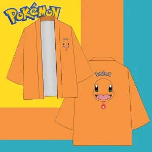 Kimono Pokémon Pikachu Orange - Vêtement Japonais Adulte