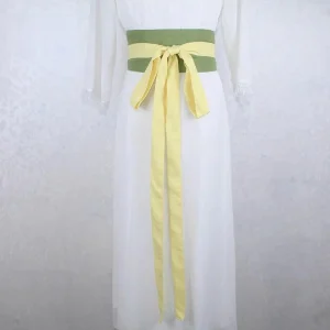 Ceinture Obi Japonaise Vert et Jaune Style Kimono