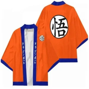 Kimono Dragon Ball Orange Son Goku Kanji Go
